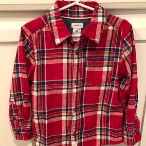 Carters plaid buttoned down shirt, 4T
